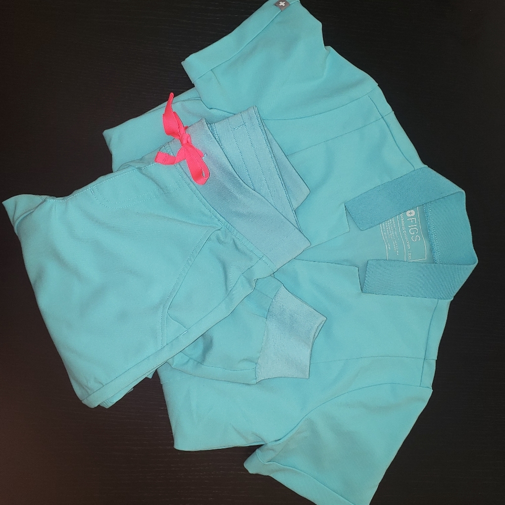 FIGS SCRUBS XXS NEON BLUE